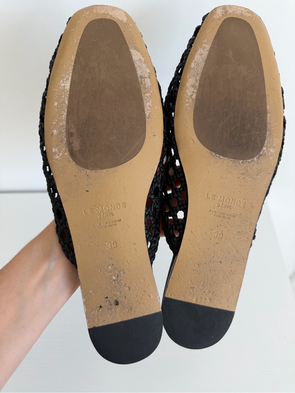 Le Monde Beryl 39 Black Woven Regency Mules - Picture 7 of 8